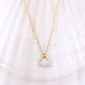 Opal gold filled necklace